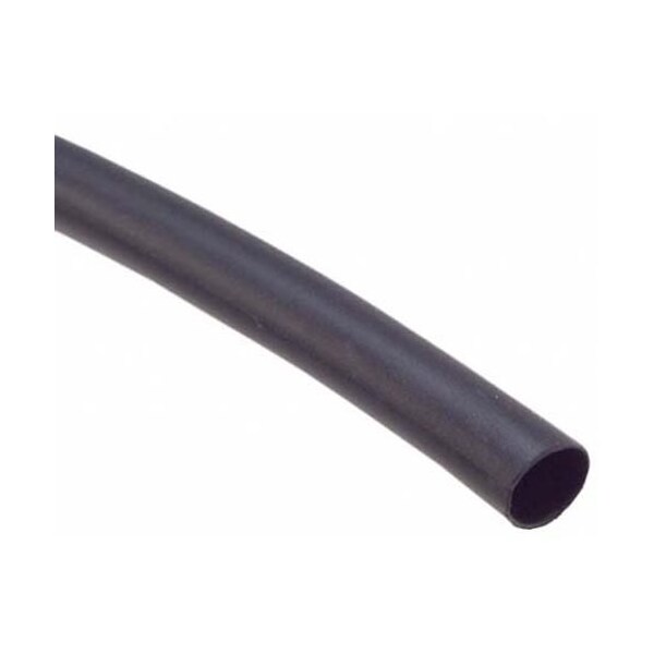 Heat Shrink Tube, Thin Wall, 2:1 I.D. Shrink Ratio, Black, 100 ft